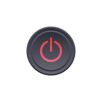 Power button front device panel vector icon