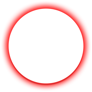 Transparent neon bright red circle badge png