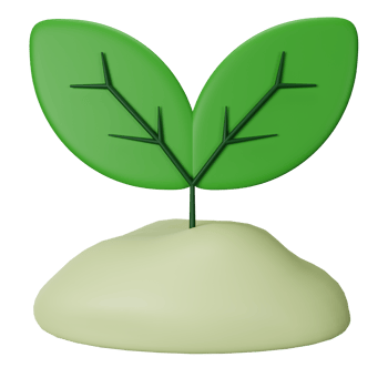 3d icon sprout isolated on transparent background png