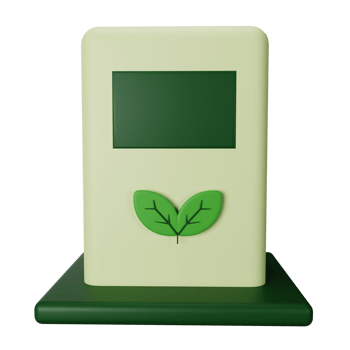 3d icon biofuel isolated on transparent background png