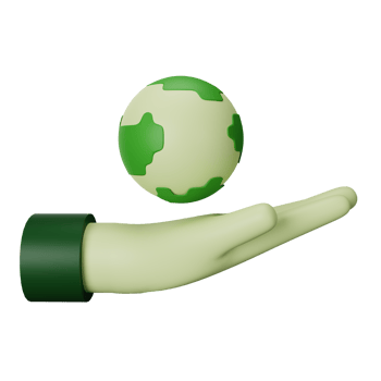 3d icon save the planet isolated on transparent background png