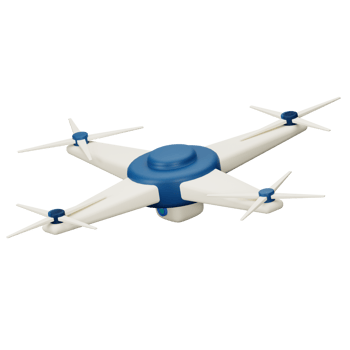 3d icon drone isolated on transparent background png