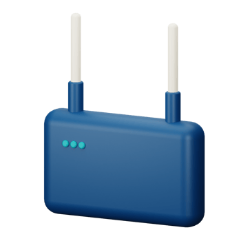 3d icon router isolated on transparent background png