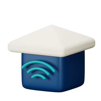3d icon smarthouse isolated on transparent background png