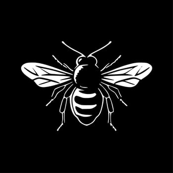 Bee - Minimalist and Flat Logo - Vector illustration