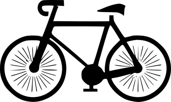 Bike, Black and White Vector illustration