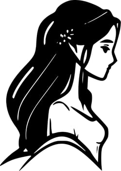 Bridal - Black and White Isolated Icon - Vector illustration