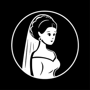 Bridal, Black and White Vector illustration