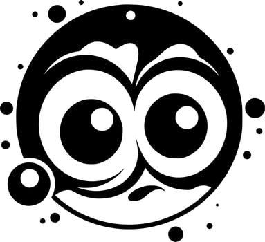 Bubble, Black and White Vector illustration
