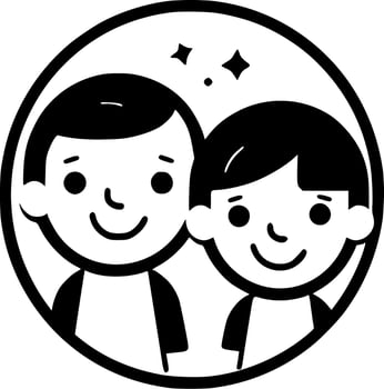 Children, Minimalist and Simple Silhouette - Vector illustration