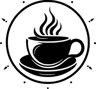 Coffee - Black and White Isolated Icon - Vector illustration