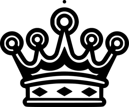 Coronation, Black and White Vector illustration