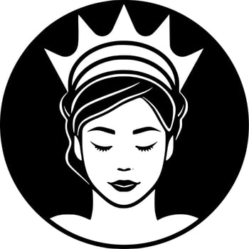 Coronation - Black and White Isolated Icon - Vector illustration