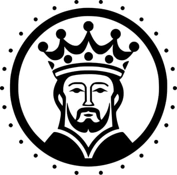 Coronation - Black and White Isolated Icon - Vector illustration