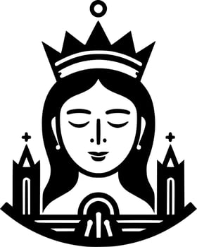 Coronation - Black and White Isolated Icon - Vector illustration