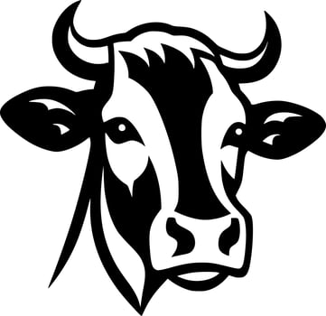 Cow - Minimalist and Flat Logo - Vector illustration