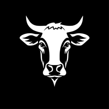 Cow - Minimalist and Flat Logo - Vector illustration
