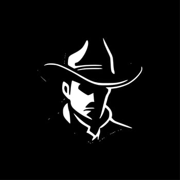 Cowboy - Minimalist and Flat Logo - Vector illustration