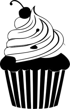 Cupcake - High Quality Vector Logo - Vector illustration ideal for T-shirt graphic