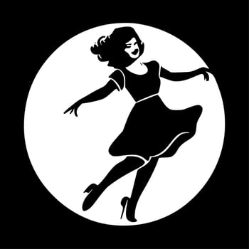 Dance, Minimalist and Simple Silhouette - Vector illustration