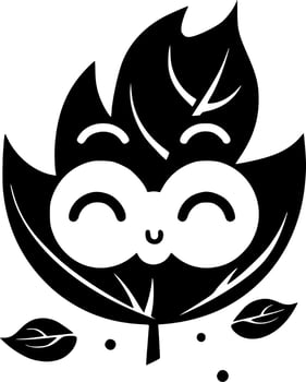 Fall - Black and White Isolated Icon - Vector illustration