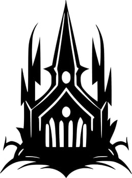 Gothic, Black and White Vector illustration