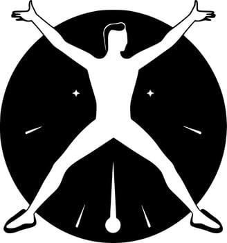 Gymnastics - Minimalist and Flat Logo - Vector illustration
