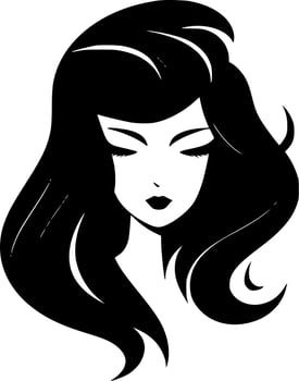 Hair, Minimalist and Simple Silhouette - Vector illustration