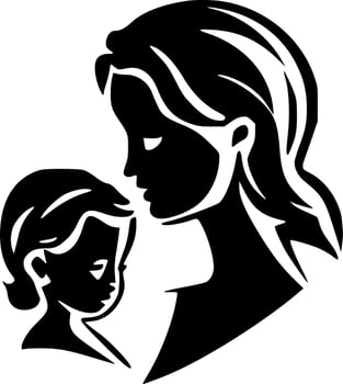 Mother, Minimalist and Simple Silhouette - Vector illustration