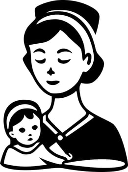 Nursing - Minimalist and Flat Logo - Vector illustration