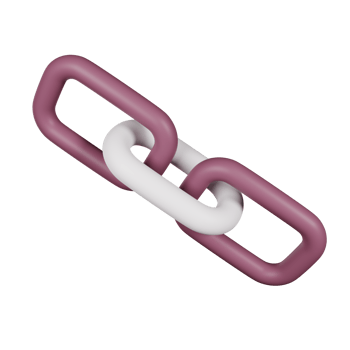 3d icon link isolated on transparent background png