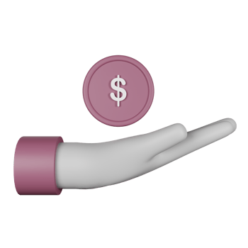 3d icon commission isolated on transparent background png