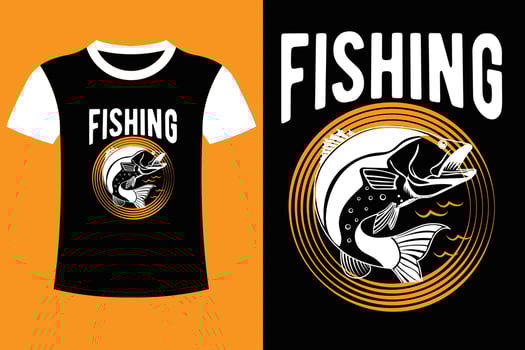 Fishing T-shirt Design. vector