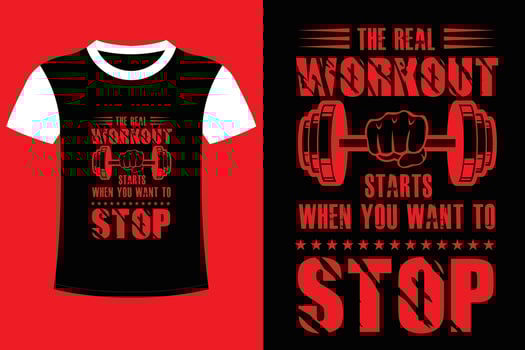 Fitness T-shirt Design. vector