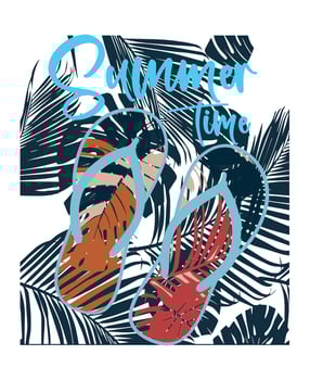 Summer time t shirt template design. vector