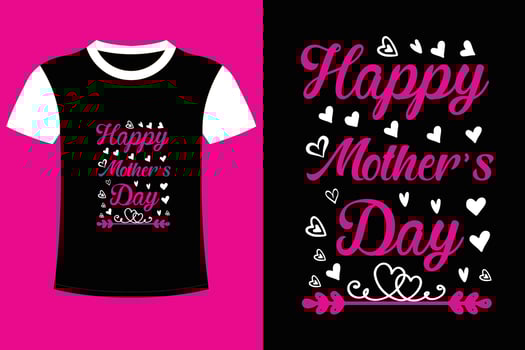 Mom day t shirt design. vector