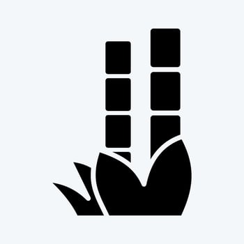 Icon Bamboo. related to Chinese New Year symbol. glyph style. simple design editable vector