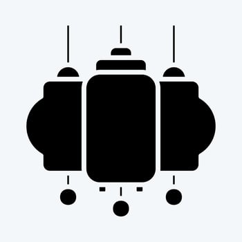 Icon Lantern. related to Chinese New Year symbol. glyph style. simple design editable vector