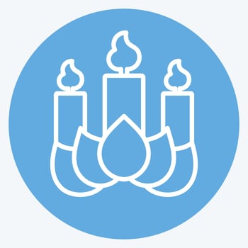 Icon Candle. related to Chinese New Year symbol. blue eyes style. simple design editable vector