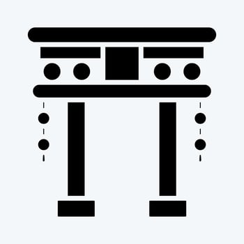 Icon Torii Gate. related to Chinese New Year symbol. glyph style. simple design editable vector