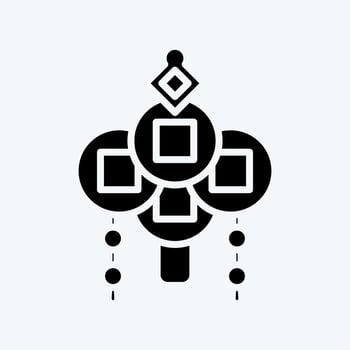 Icon Amulet. related to Chinese New Year symbol. glyph style. simple design editable vector