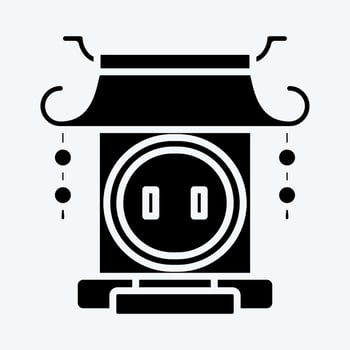 Icon Gate. related to Chinese New Year symbol. glyph style. simple design editable vector