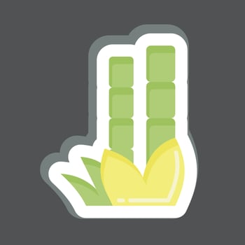 Sticker Bamboo. related to Chinese New Year symbol. simple design editable vector