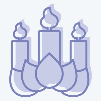Icon Candle. related to Chinese New Year symbol. two tone style. simple design editable vector