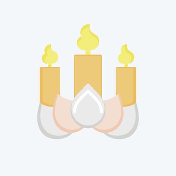 Icon Candle. related to Chinese New Year symbol. flat style. simple design editable vector