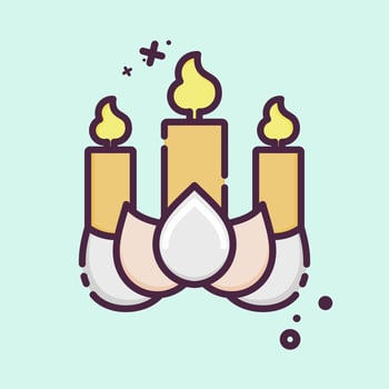Icon Candle. related to Chinese New Year symbol. MBE style. simple design editable vector