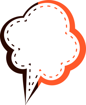 Neon bubble speech label png