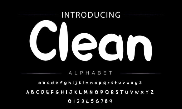 Funky colorful cartoon font type. Vector alphabet