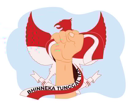 Pancasila day vector illustration. Pancasila Garuda bird illustration. pancasila day