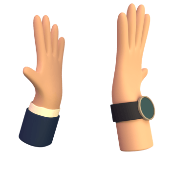 Creative Collection of 3D High Five Hands Icons for Your Designs png